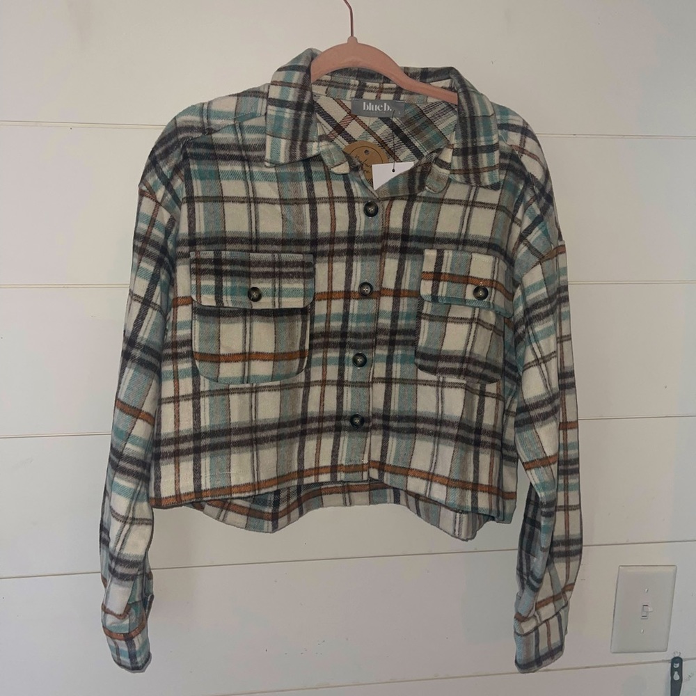 Cropped shacket NEW WITH TAGS
